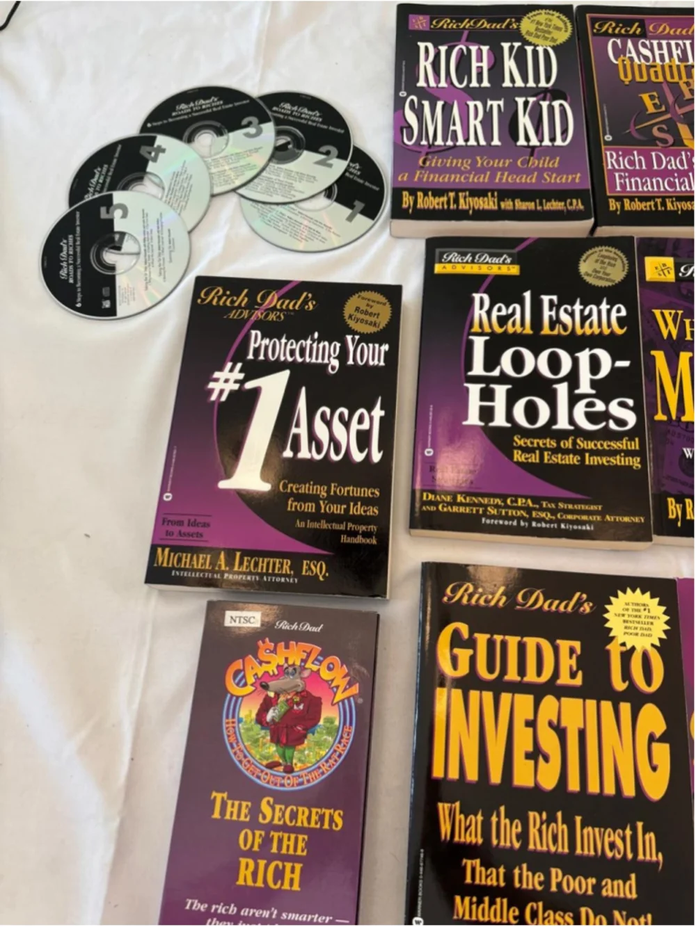 Rich Dad Robert Kiyosaki Book Collection Set One Size Black Purple #E70